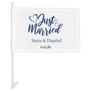 Just Married Car Flag