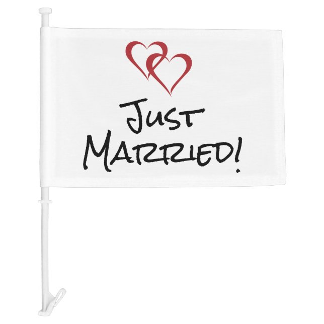 Just Married! Car Flag (Front)