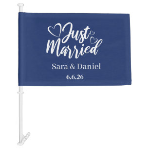 Just Married Car Flag