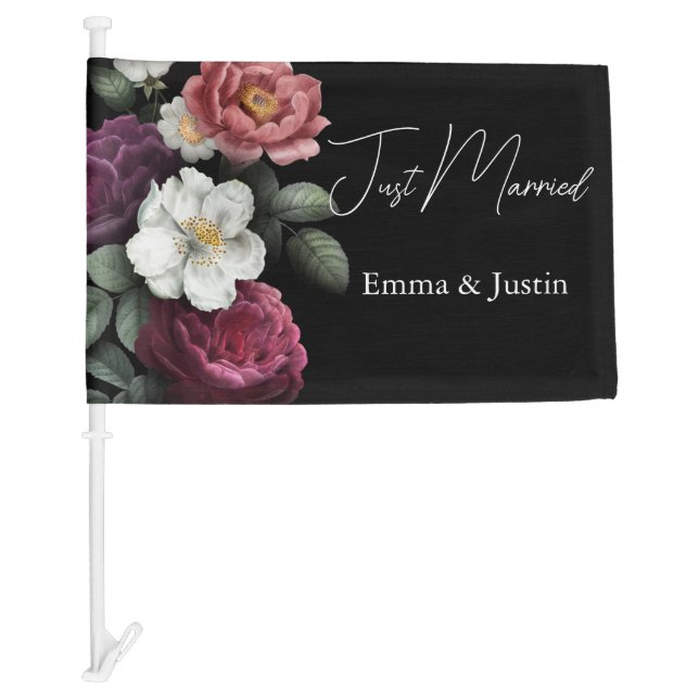 Just Married Car Flag (Front)