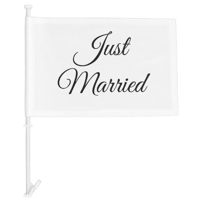 Just Married Car Flag (Front)