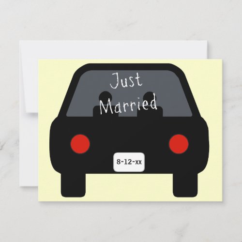 Just Married Car Announcements