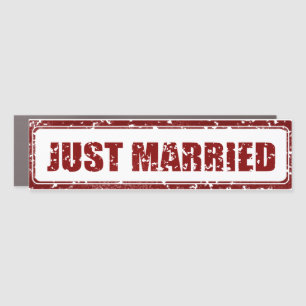 Just Married Car Magnet