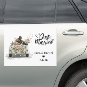 Just Married Car  Magnet