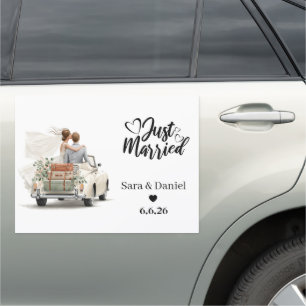 Just Married Car  Magnet