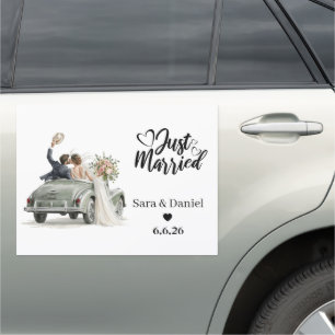 Just Married Car  Magnet