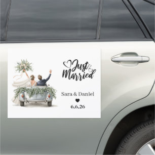 Just Married Car  Magnet