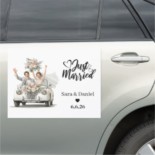Just Married Car  Magnet