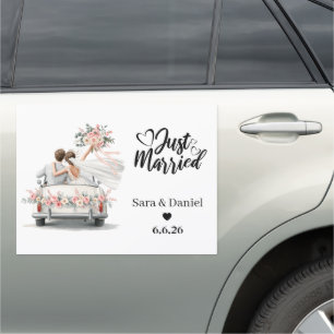 Just Married Car  Magnet