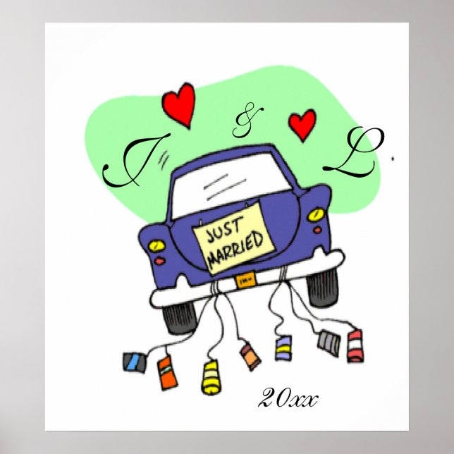 Just Married Car Poster (Front)