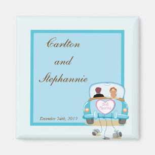 Just Married Car Wedding Magnet Favor