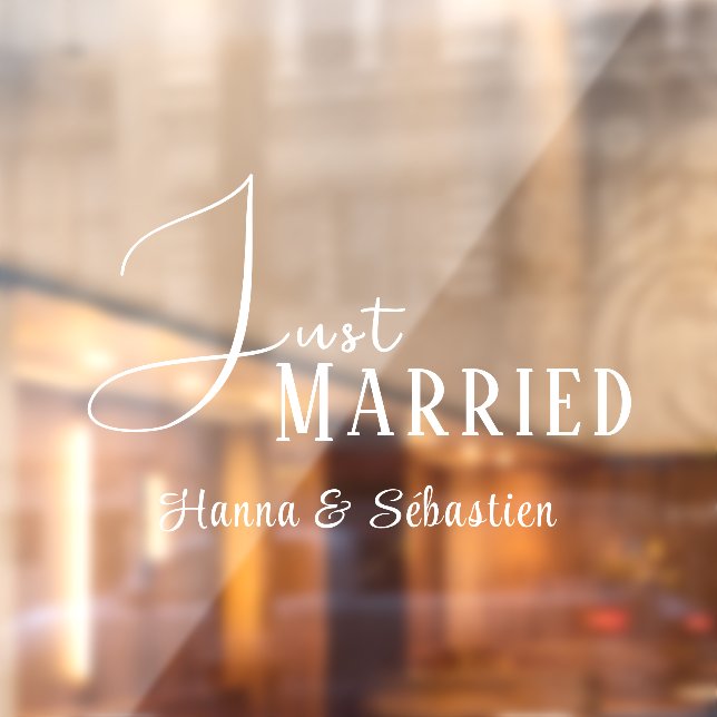 Just Married Car Window Cling (Sheet 2)