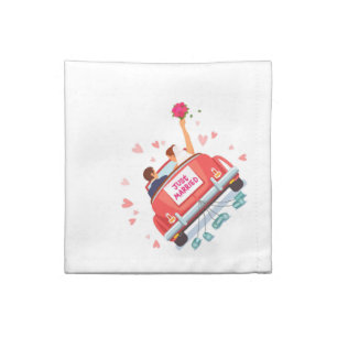 Just Married  Cloth Napkin