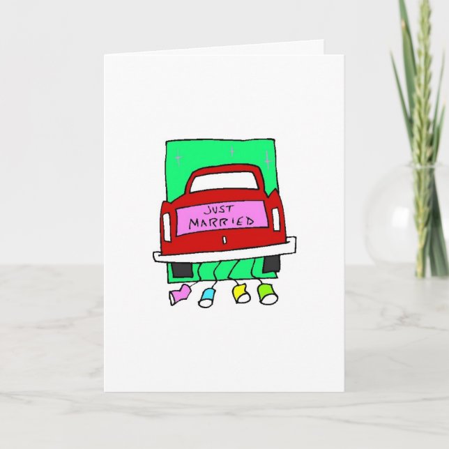 Just Married Congratulations Wedding Card (Front)