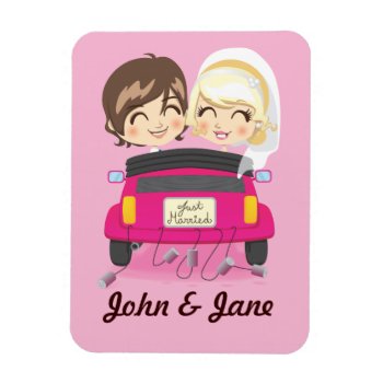 Just Married Couple Magnet by Kakigori at Zazzle