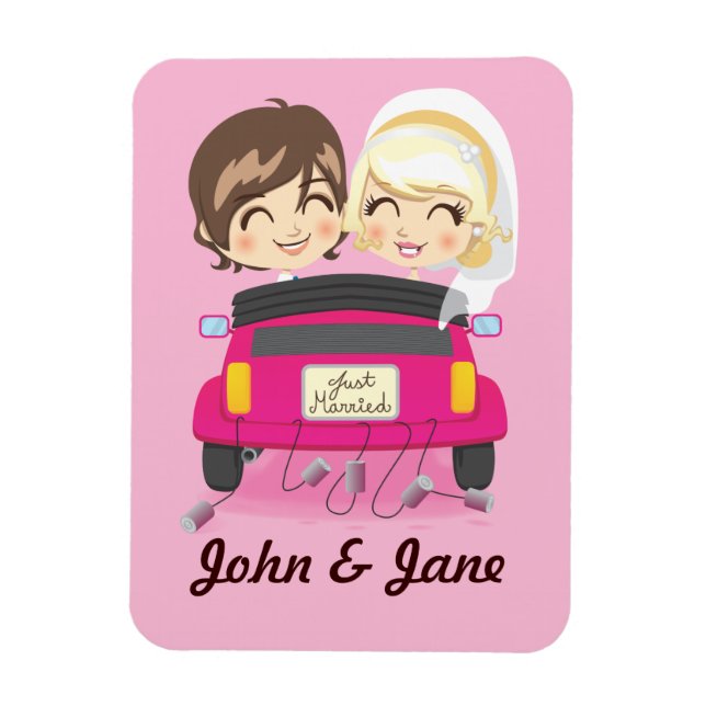 Just Married Couple Magnet (Vertical)
