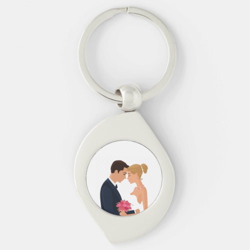 Just married couples keychain