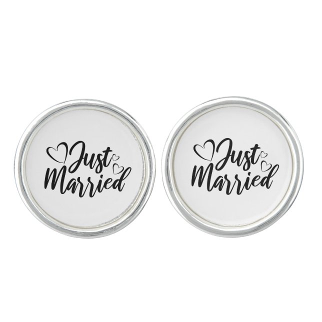 Just Married Cufflinks (Front)