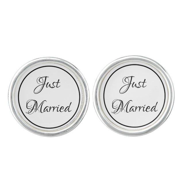 Just Married Cufflinks (Front)
