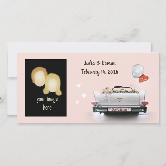 Just Married (customizable) Announcement (Front)