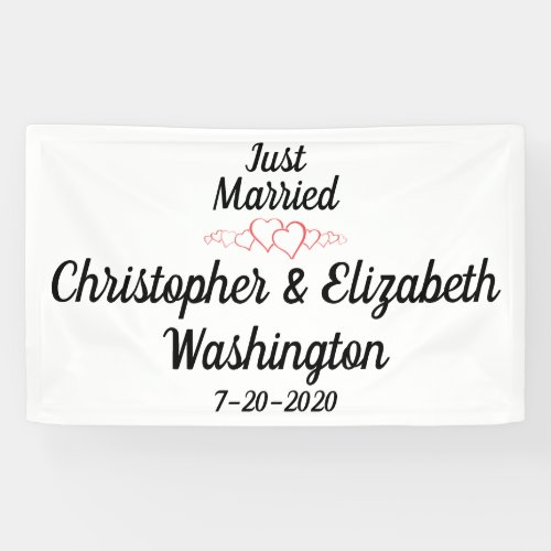 Just Married _ Customizable Banner