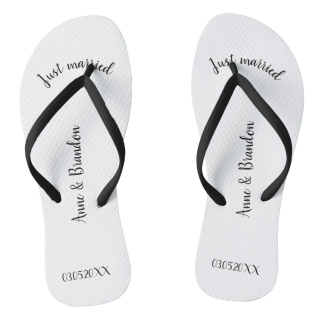 Just married customizable flip flops (Footbed)