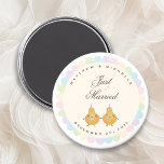 Just Married Cute Perfect Pair Wedding Favor Magnet<br><div class="desc">Just Married Cute Perfect Pair Wedding Favor magnet</div>