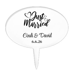 Just Married Dessert Topper