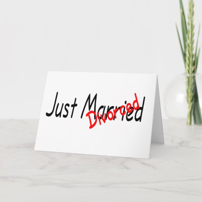 Just Married Divorced Announcement (Front)
