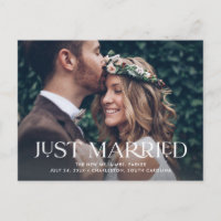 Just Married | Elegant Two Photo Wedding