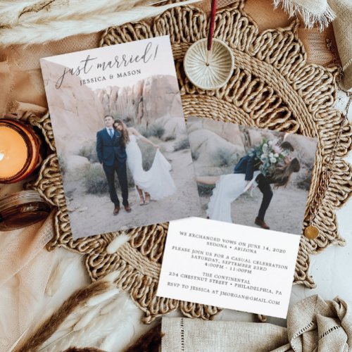 Just Married Eloped Announcement Invite