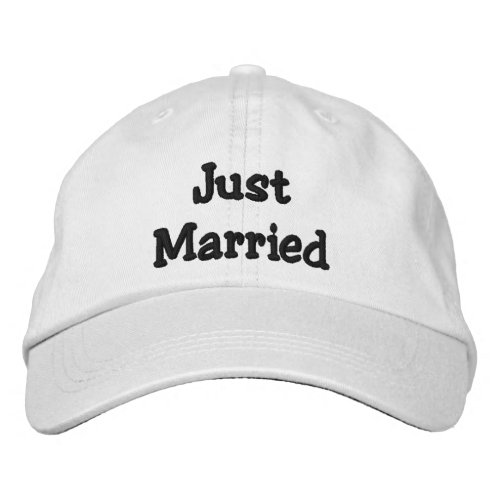 Just Married Embroidered Baseball Cap