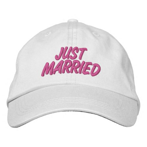Just Married Embroidered Baseball Hat