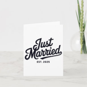 Just Married Est 2025 Wedding Wife Mr & Mrs Br Card
