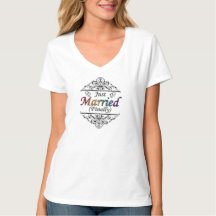 Just Married (Finally) Lesbian Pride Typography