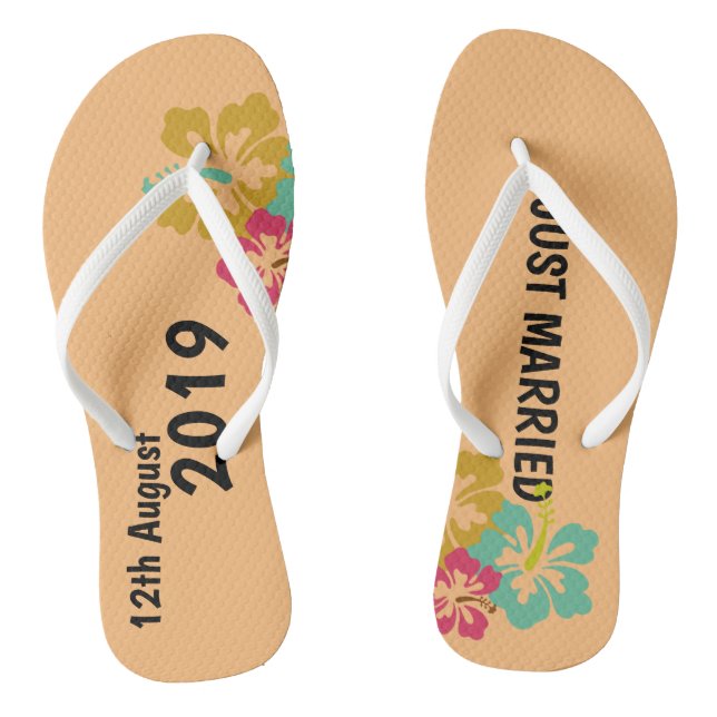 Just Married Flip Flops (Footbed)