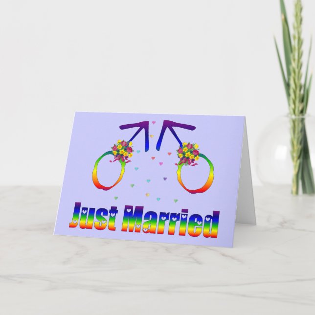 Just Married Gay Men Announcement (Front)