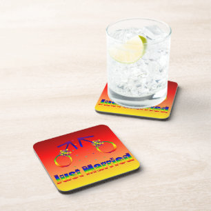 Just Married Gay Men Beverage Coaster