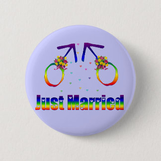 Just Married Gay Men Button