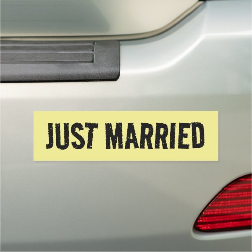 Just Married Getaway Car Bumper Magnet