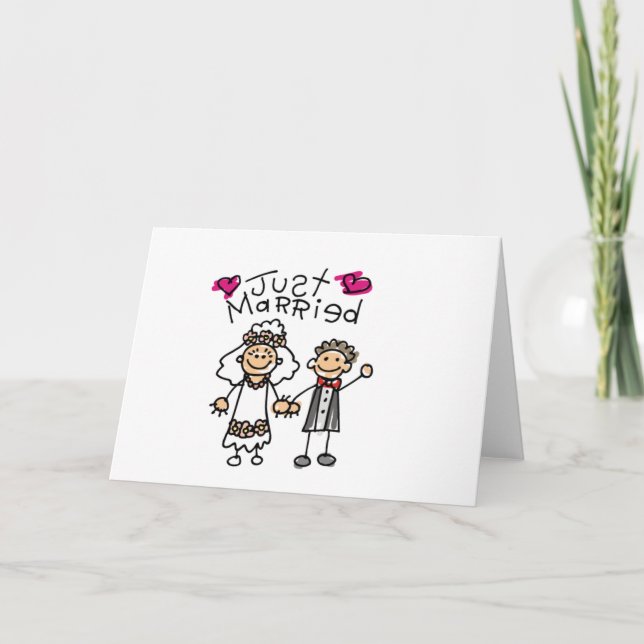 Just Married Gifts Newlywed Gifts Honeymoon Gifts Announcement (Front)