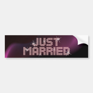 Just Married Glamor bumper sticker