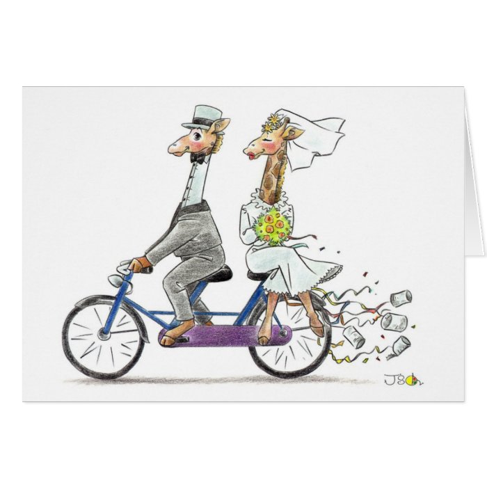 Just married greeting card