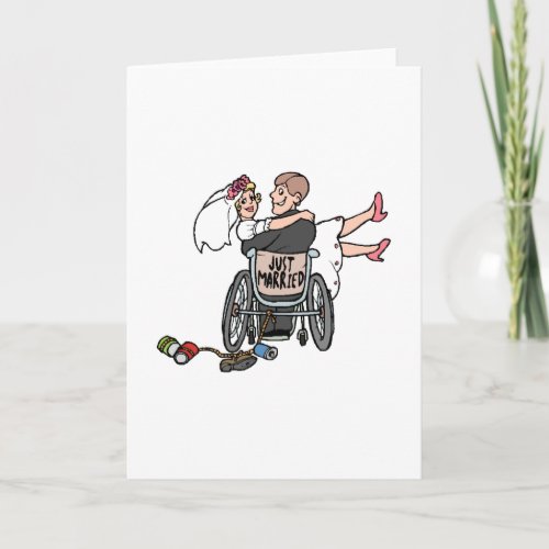 Just Married Groom Wheelchair Announcement