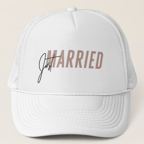 Just Married Hat  Newlywed Hat _ Dark Pink