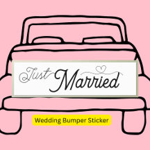 Just Married Heart Calligraphy