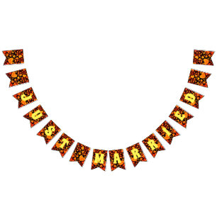 JUST MARRIED - heart love pattern design 1 Bunting Flags