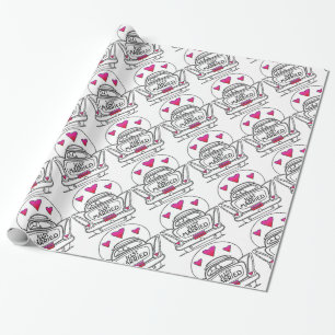 Just Married Honeymoon Car Wrapping Paper
