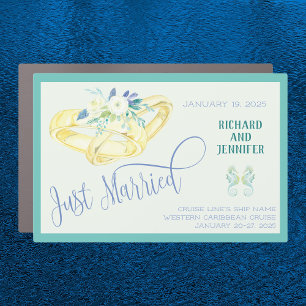 Just Married Honeymoon Cruise Door Decoration Car Magnet