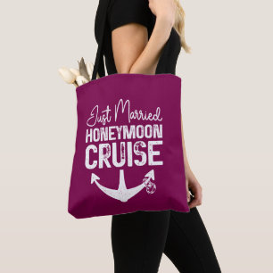 Just Married Honeymoon Cruise Ring Matching Gifts Tote Bag